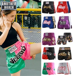 ANOTHERBOXER Men's boxing Shorts, Women Embroidery Muay Thai Shorts, Kids MMA Shorts Customized, Quick Drying, More Colors