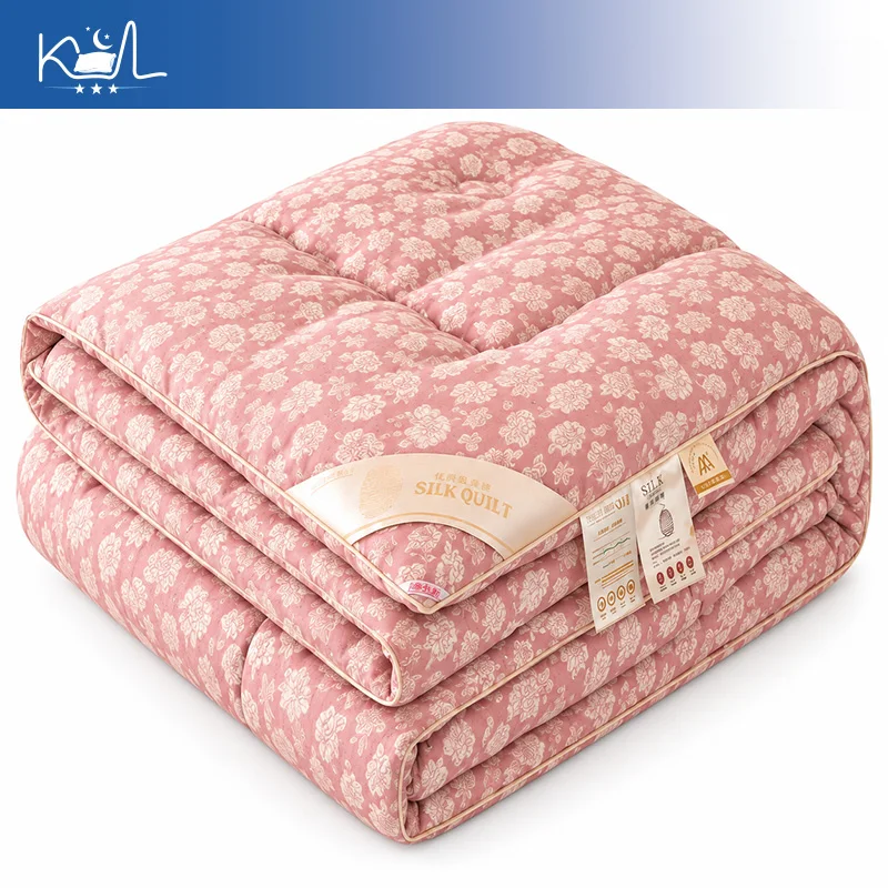 100% Mulberry Silk Quilt Thickened Winter Comforter Spring Autumn Duvet Student Dormitory Home Silk Quilt Core