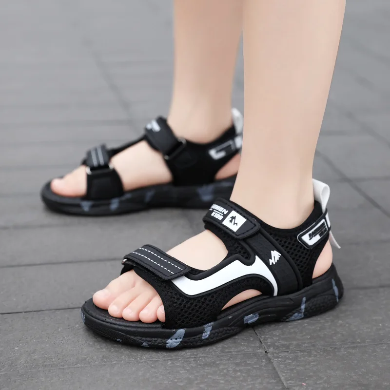 6-18Y Boys Sandals Summer Children Sport Breathable Casual Beach Shoes Kids Soft Sole Non-Slip Sandalias Fashion Beach Footwear