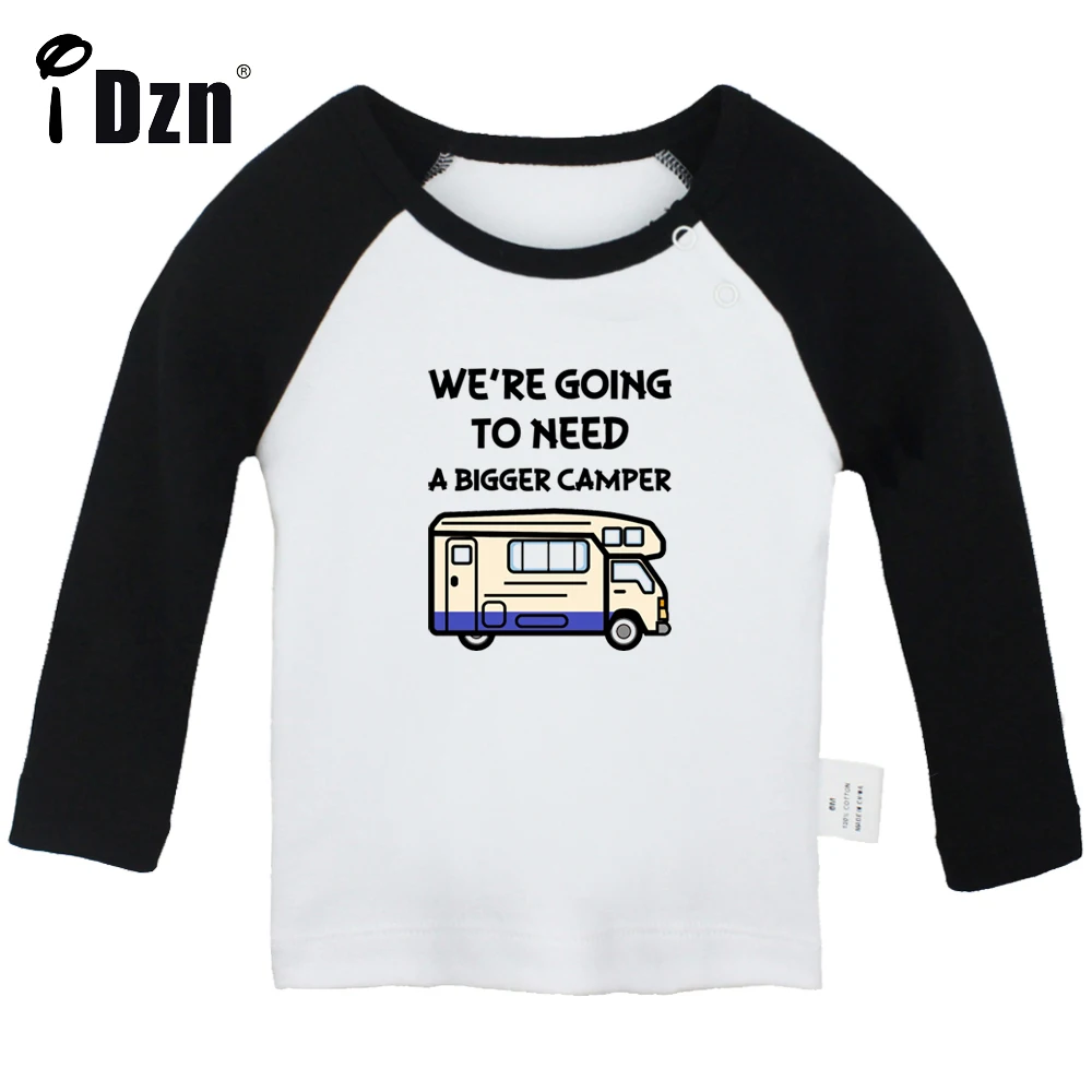 

We're Going to Need a Bigger Camper & Boat Printed Tops Cute Baby Boys T shirt Baby Girls Long Sleeves T-shirts Infant Clothes