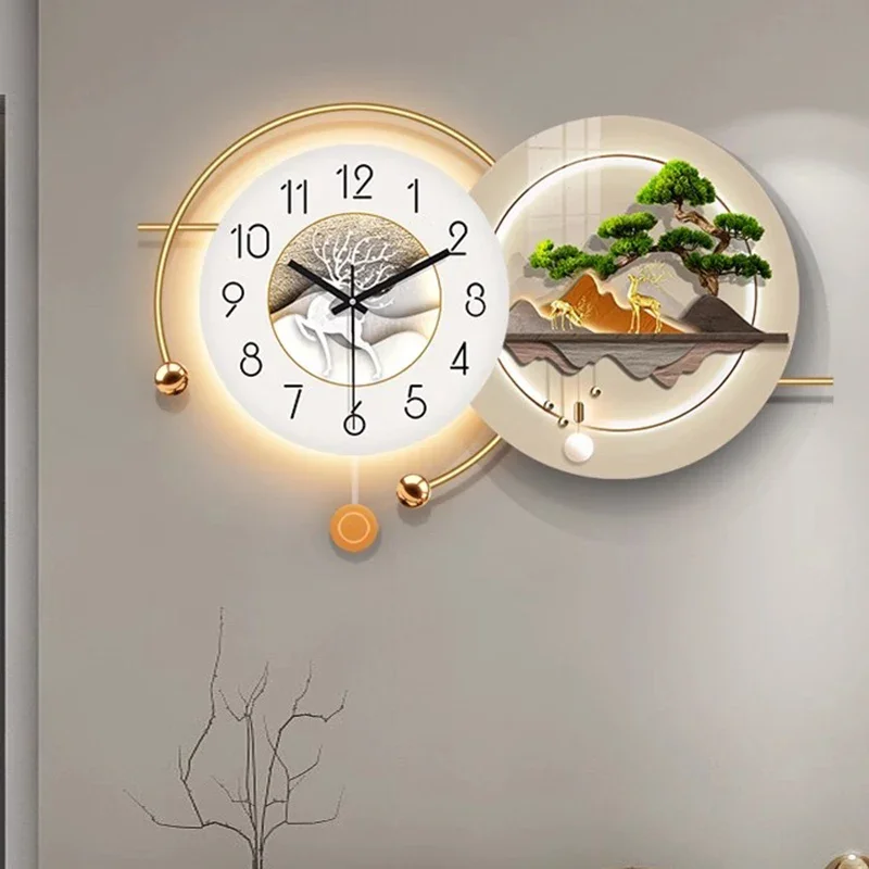 Led Luxury Wall Clocks Living Room Large Digital Restaurant Nordic Wall Watch Silent Creative Fashion Horloge Murale Home Design