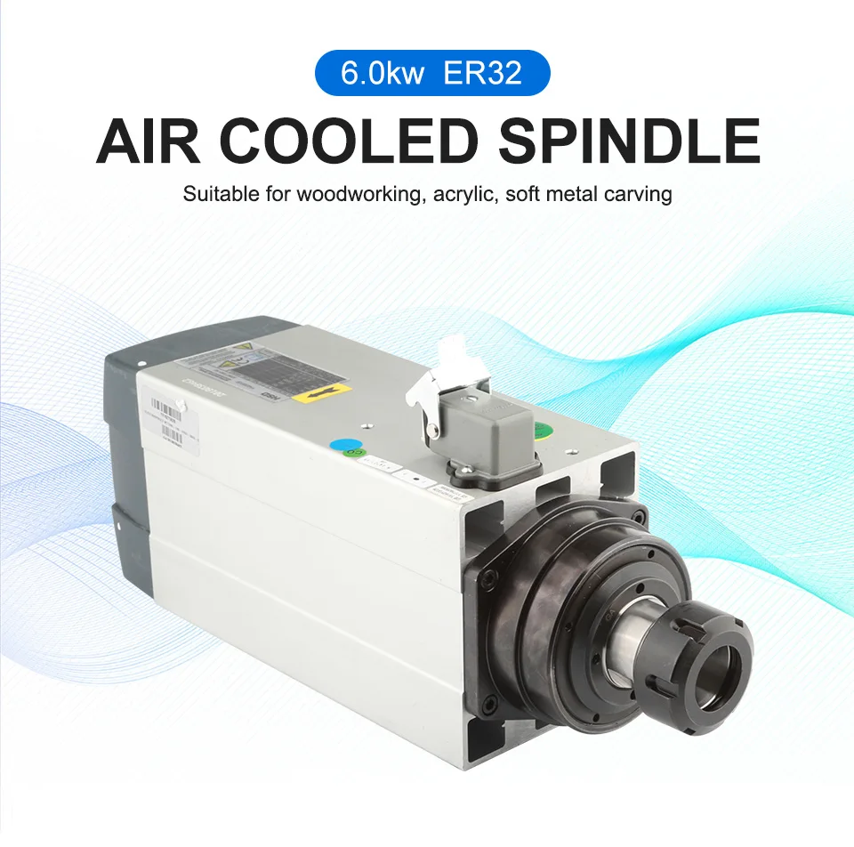 

Numerical control spindle motor HSD 6KW 380V 18000RPM ER32 air-cooled for wood engraving cutting numerical control milling machi