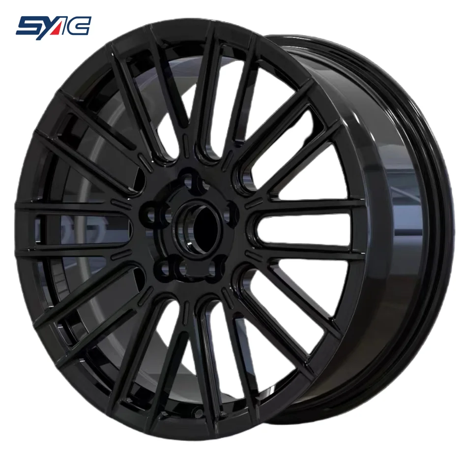 SYAC Factory Customized Forged Wheel 18 Inch 5x112 5x120 6061-T6 Aluminum Alloy Glossy Black / Matte Black Passenger Car Wheels