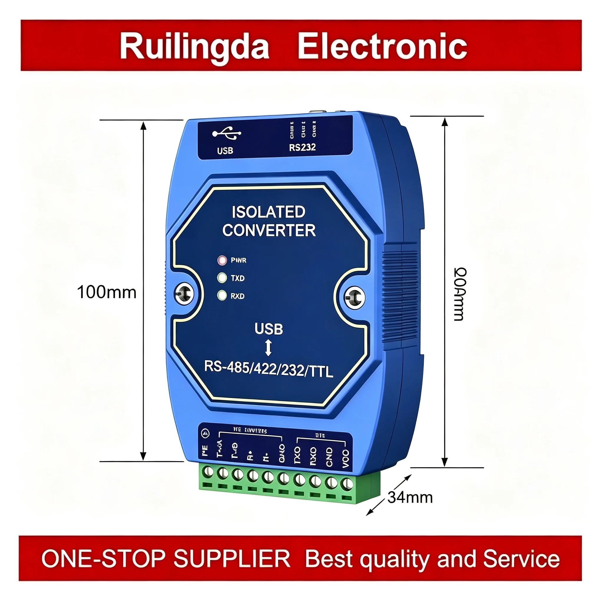 E810-U15H E810-U15HF E810-U15 E810-U15C E810-U15M Optical Isolated Industrial Converter USB to RS485/RS232/TTL Converter