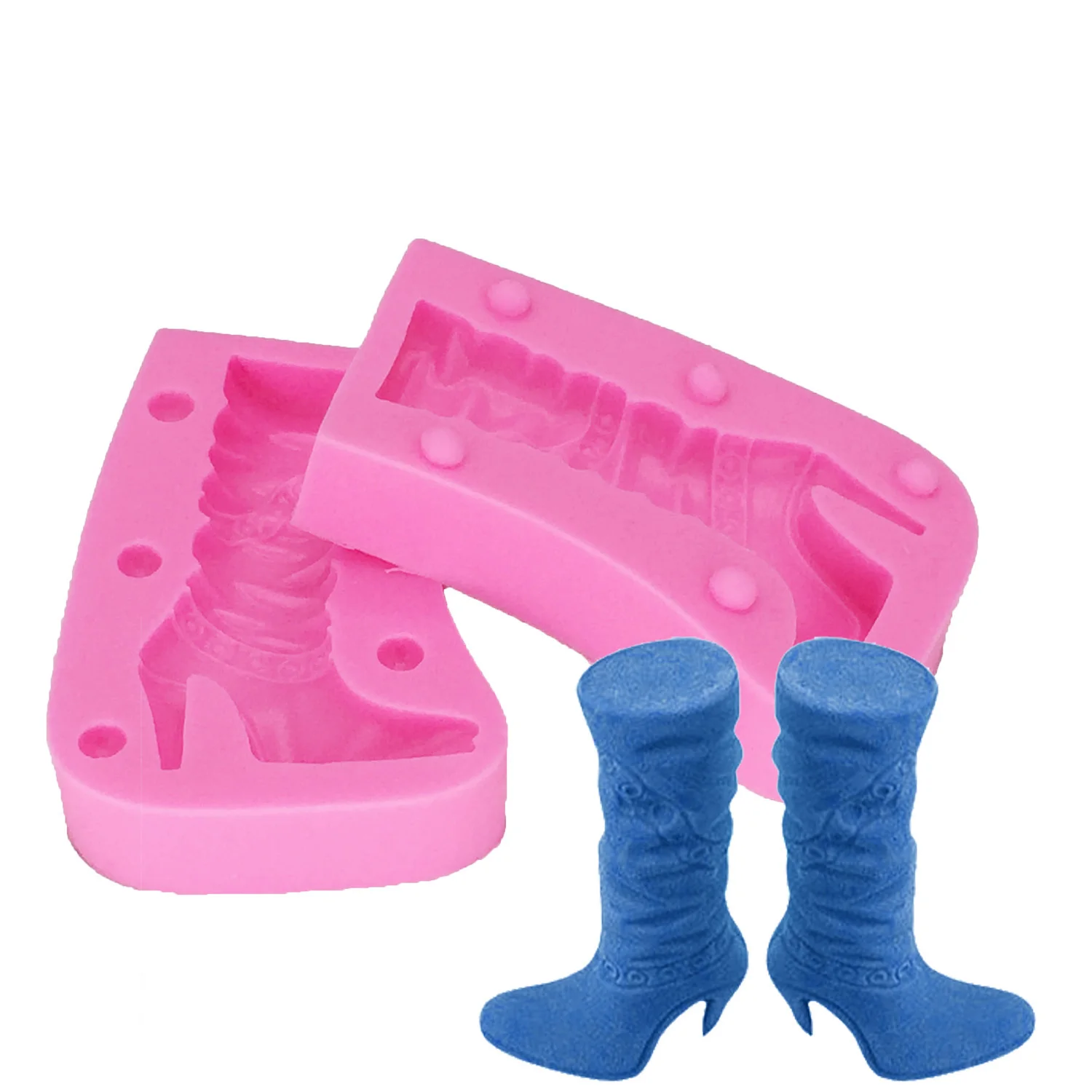 High Heel with Buckle Chocolate Silicone Mold for Sugar Craft Polymer Clay DIY Cake Decorating Supplies