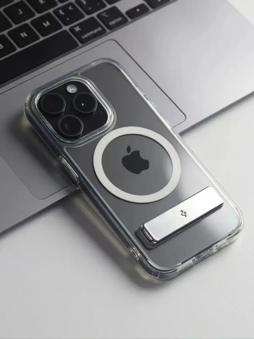 Spigen Ultra Hybrid S MagFit Clear Case do iPhone 17 Air 17 18 Pro Max 18 16 15 14 Plus 13 12 z podstawką, kompatybilne z MagSafe — zdjęcie produktu 7
