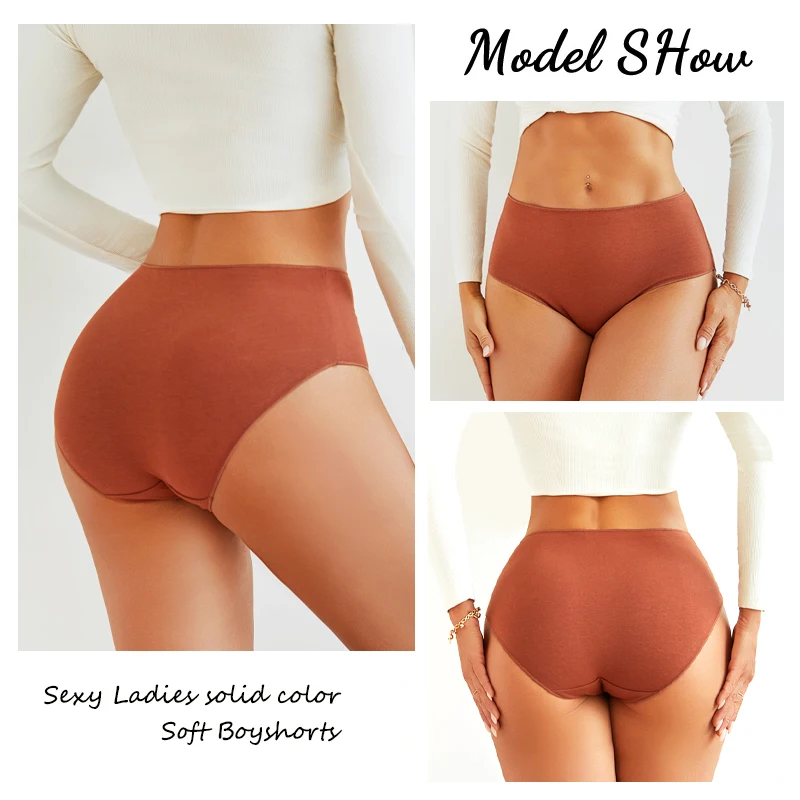 3Pcs/Set Cotton Seamless High Waist Underwear Women Sexy Stretchy Breathable Underpants Solid Color Panties Comfort Briefs S-XXL - Image 4