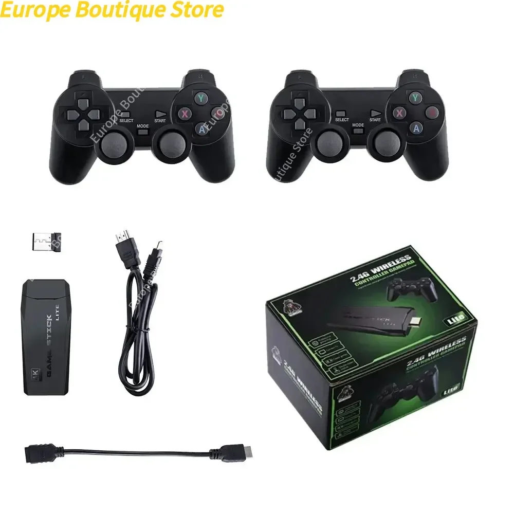 M8 Game Console Built-in 20000 + 64GB Two-person Wireless Controller 2.4G Stick 4K HD PS1 GBA Video Children's Christmas Gift
