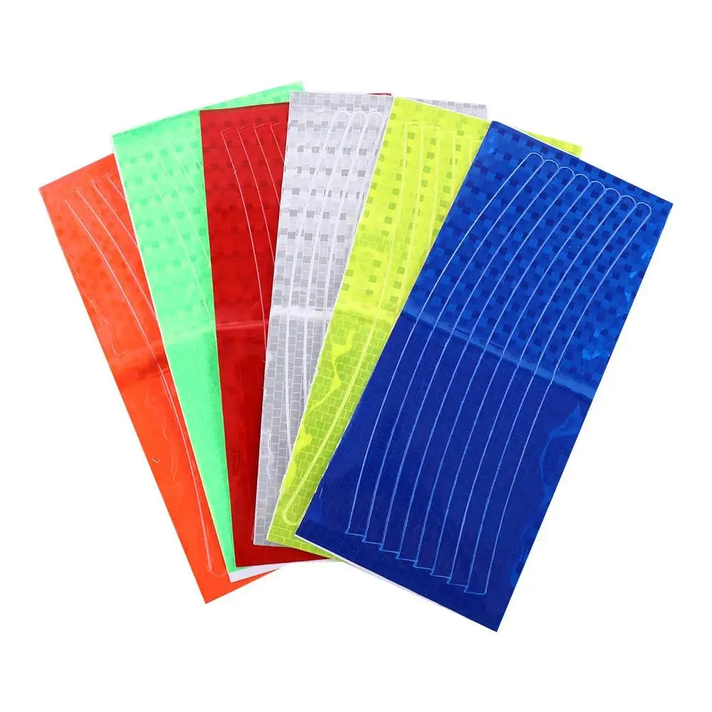 Bike Reflective Stickers Strip MTB Bicycle Wheel Sticker Fluorescent Tape Reflector Sticker Bicycle Accessories Cycling Decor