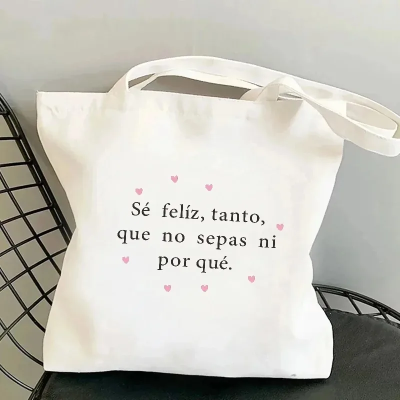Crown Women Shoulder Bag Graphic Harajuku Shopper Bags Canvas Tote Handbag Eco Casual Girls Handbags Large Capacity