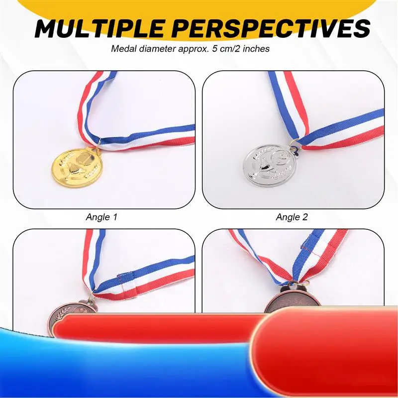 

30Pcs Award Medals Gold Silver Bronze Winner Medals Awards 1St 2Nd 3Rd Prizes For Competitions-X65A