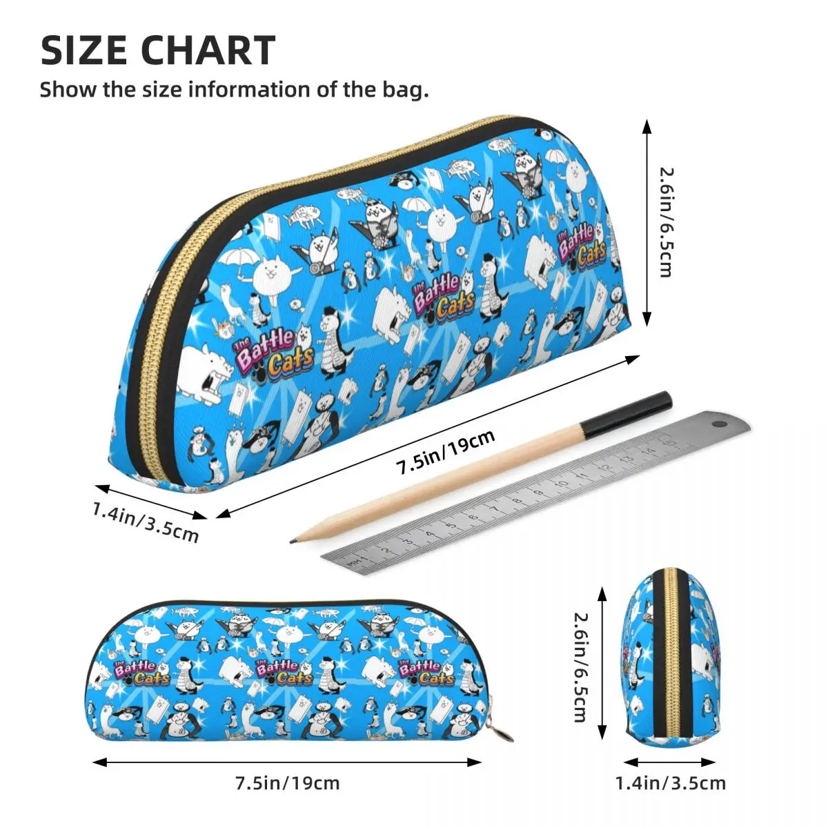 Пенал Battle Cats Doddle, держатель для ручек, канцелярские принадлежности, большая коробка для ручек, сумка-карандаш для детей, школы