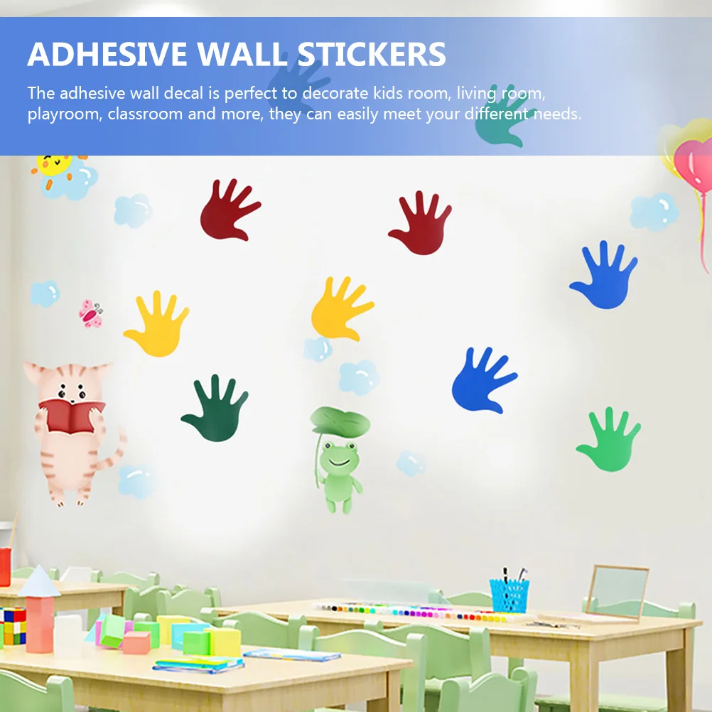 

10 Pairs Handprints Footprint Decoration Wall Sticker Kids Room Decals Stickers for Baby Nursery Wedding