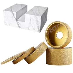 Parallel Diamond Edge Profile Grinding Wheel Brazing Vacuum Parallel Demi-bullnose Grinding Disc Marble Tile Trimming Tools