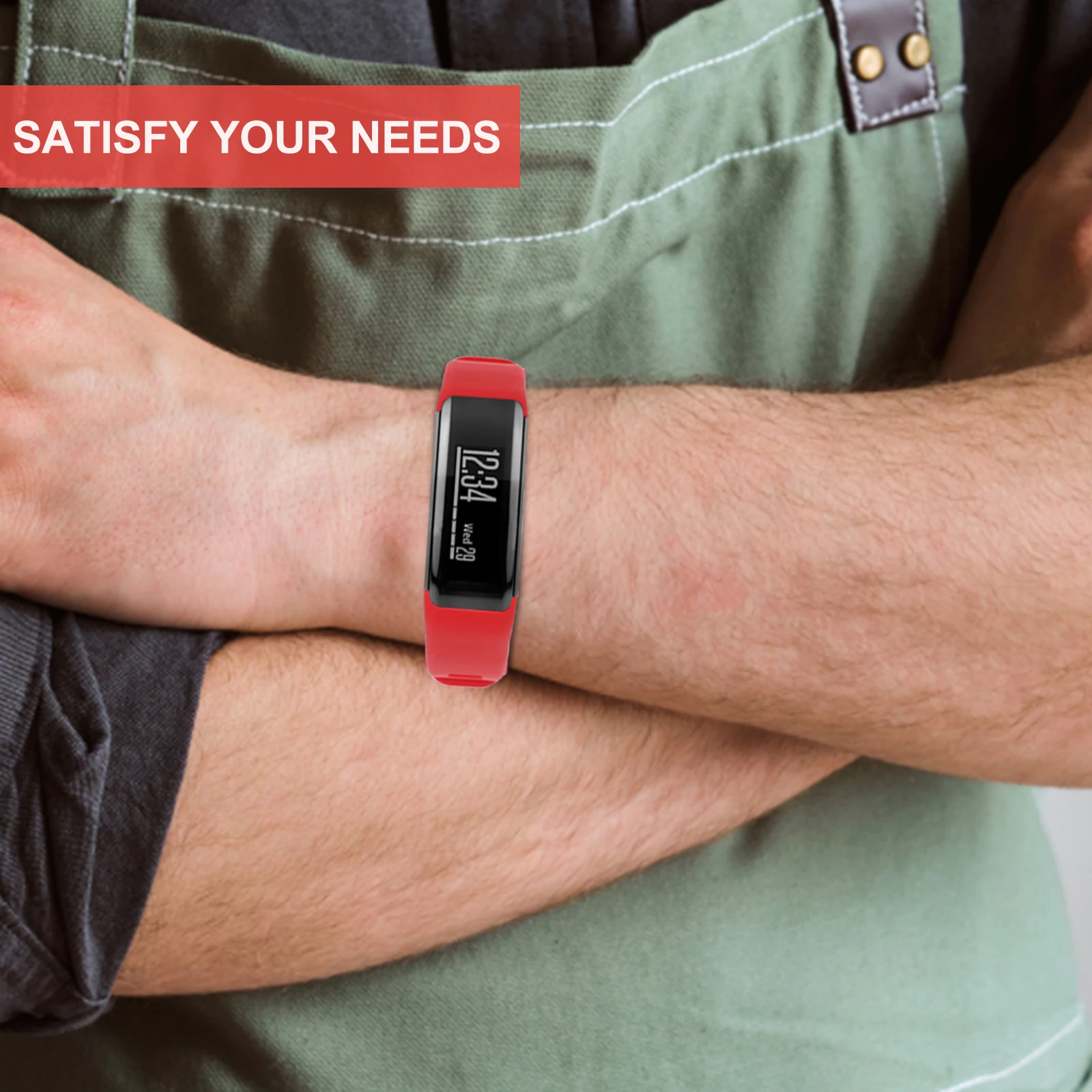 

Silicone Watch Band Soft Durable Replacement Strap For Men Women Comfortable Wristband For Sports Travel Work - Smart