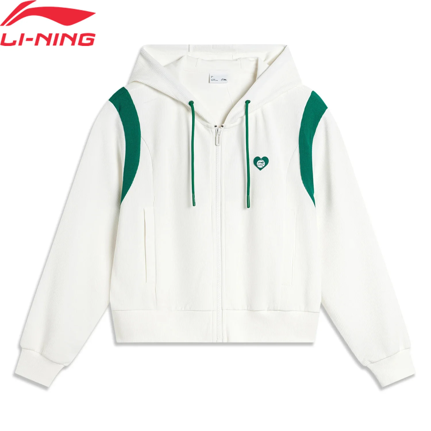 Li-Ning Women Sports Style Hoodie Loose Fit 63%Polyester 20%Modal 12%Cotton 5%Spandex LiNing Hooded Coats AWDU602