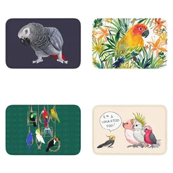 African gray parrot door mat non-slip  bird kitchen bathroom bedroom living room porch carpet 40*60cm