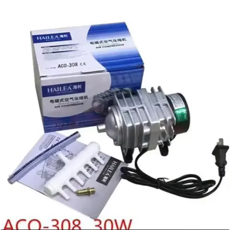 220V/ACO-208 308 318 Electromagnetic Air Compressor Portable Koi Fish Tank Bubble Aquarium Air Pump Pond Aerator