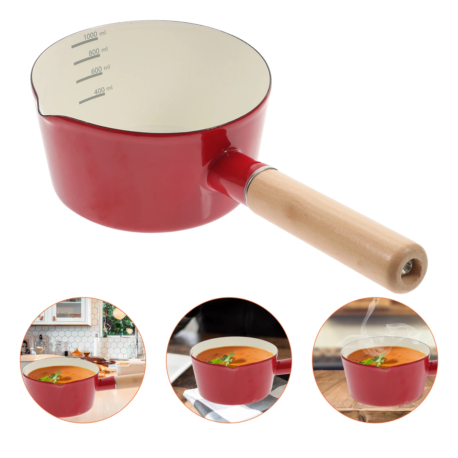 

Enamel Mini Pot Small Saucepan Perfect for Heating Milk Eggs Small Saucepan Soup Electric Ceramic Stoves Kitchenware