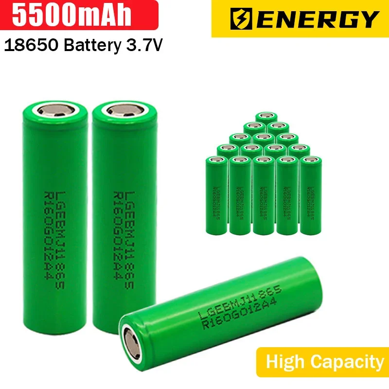 2024New 100% Original Bestselling 18650 5500Mah 25A Discharge INR18650 35E 1-100PCS 3.7V Li-Ion Oplaadbare Battery+Free Shipping