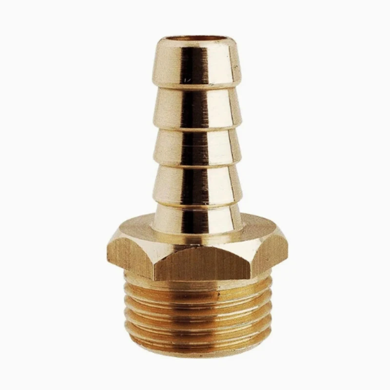 

Custom CNC Machining Services for Auto Car Motorcycle Components Brass High-precision Machined Hose Connector with Hex Nut
