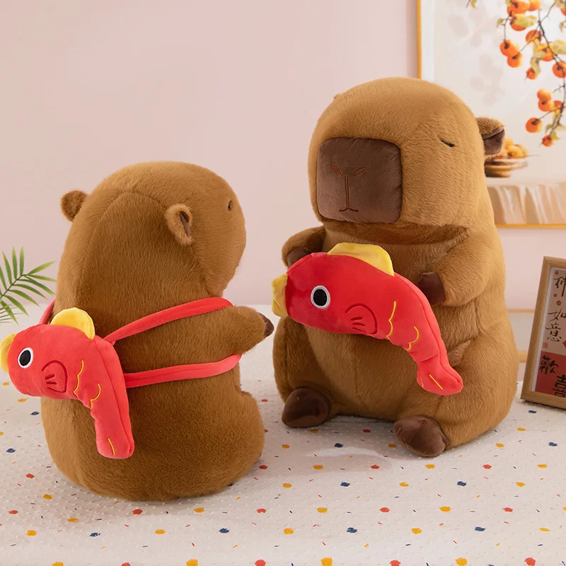 귀여운 카피바라 봉제 인형 귀여운 코이 햄스터 인형 아기 어린이 생일 선물 부드러운 동물 베개 장난감