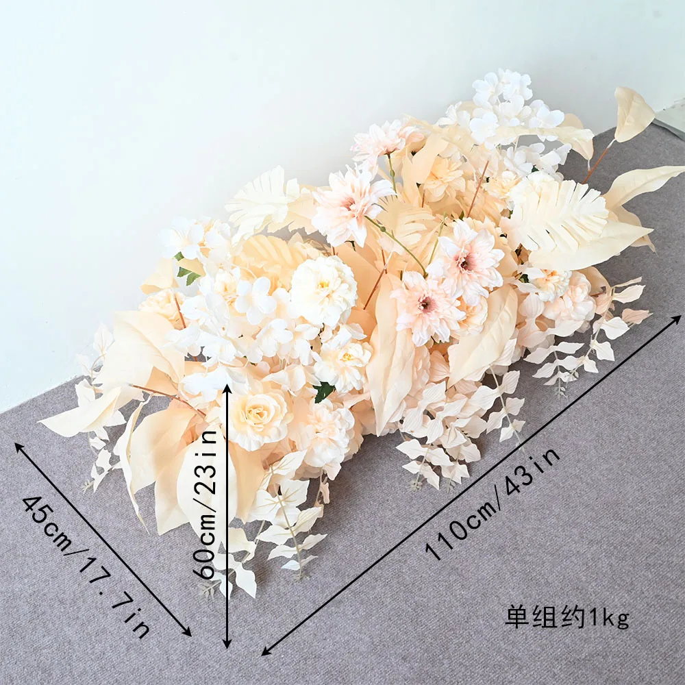 Wedding decoration pink wall hanging floral arch background KT board layout floor flower arrangement event stage party props