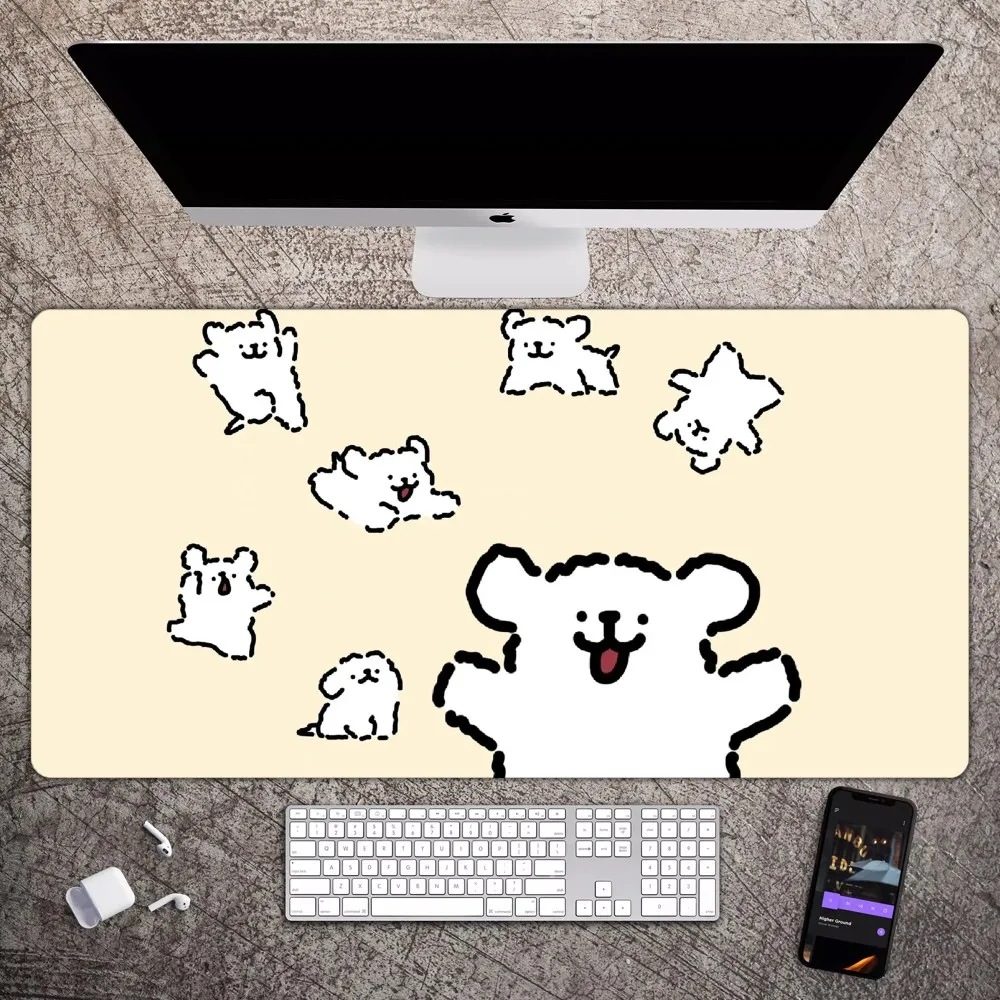 Kawaii Line Dog Mouse Sub Large Gaming, ordinateur, clavier, PC, polymères de souris