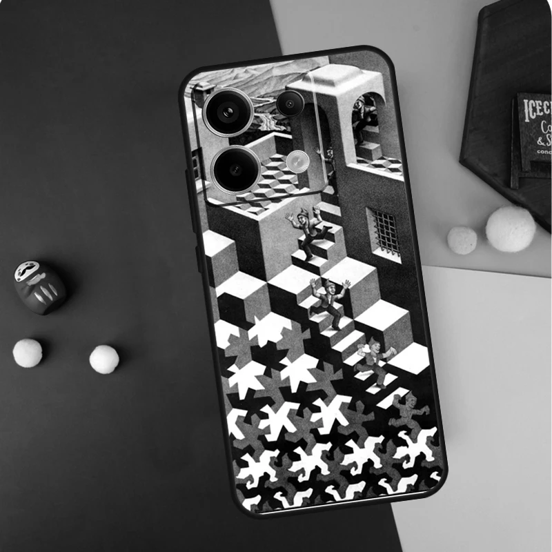 Escher Staircases Case For Xiaomi Redmi Note 12 11 10 9 13 Pro Plus 9S 10S 11S 12S Redmi 13C 9C 10C 12C Cover