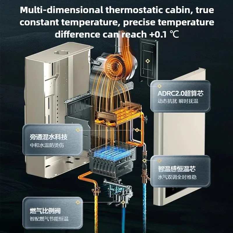 New gas water heater water 16L household natural gas constant temperature frequency conversion energy saving gas water heater