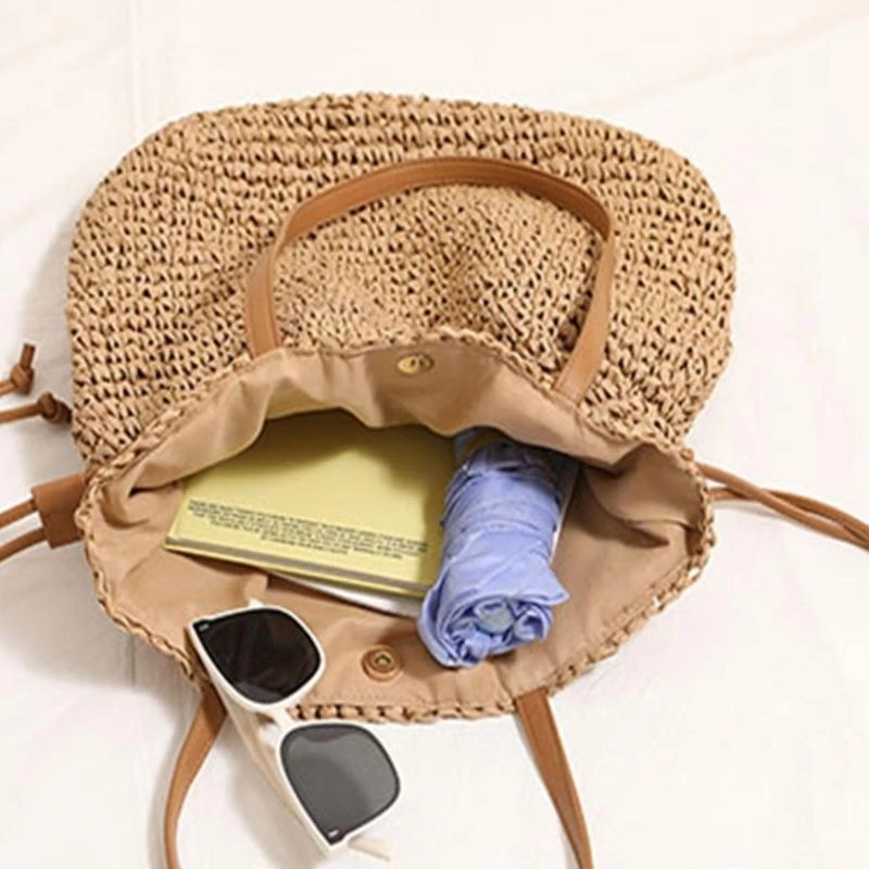 e8fb سعة كبيرة السعة القطن أكياس الكتف الرباط أكياس دلو للاستخدام اليومي #3