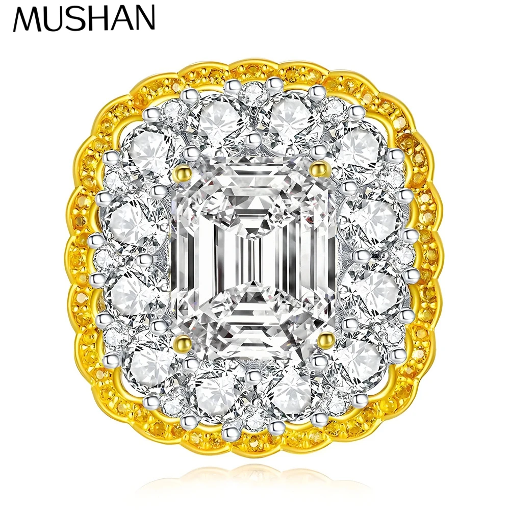 

Кольцо MuShan Designer Jewelry из стерлингового серебра 925 пробы с муассанитом VVS, индивидуальный дизайн, для женщин, с покрытием из 18-каратного золота, ювелирное изделие MST Patent Fine Jewellery