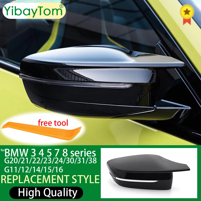 For BMW 3 5 7 8 Series G20 G21 G28 320d 330e 330i G30 G38 G11 G12 G15 G16 Car Side Wing Mirror Cover Rear View Caps