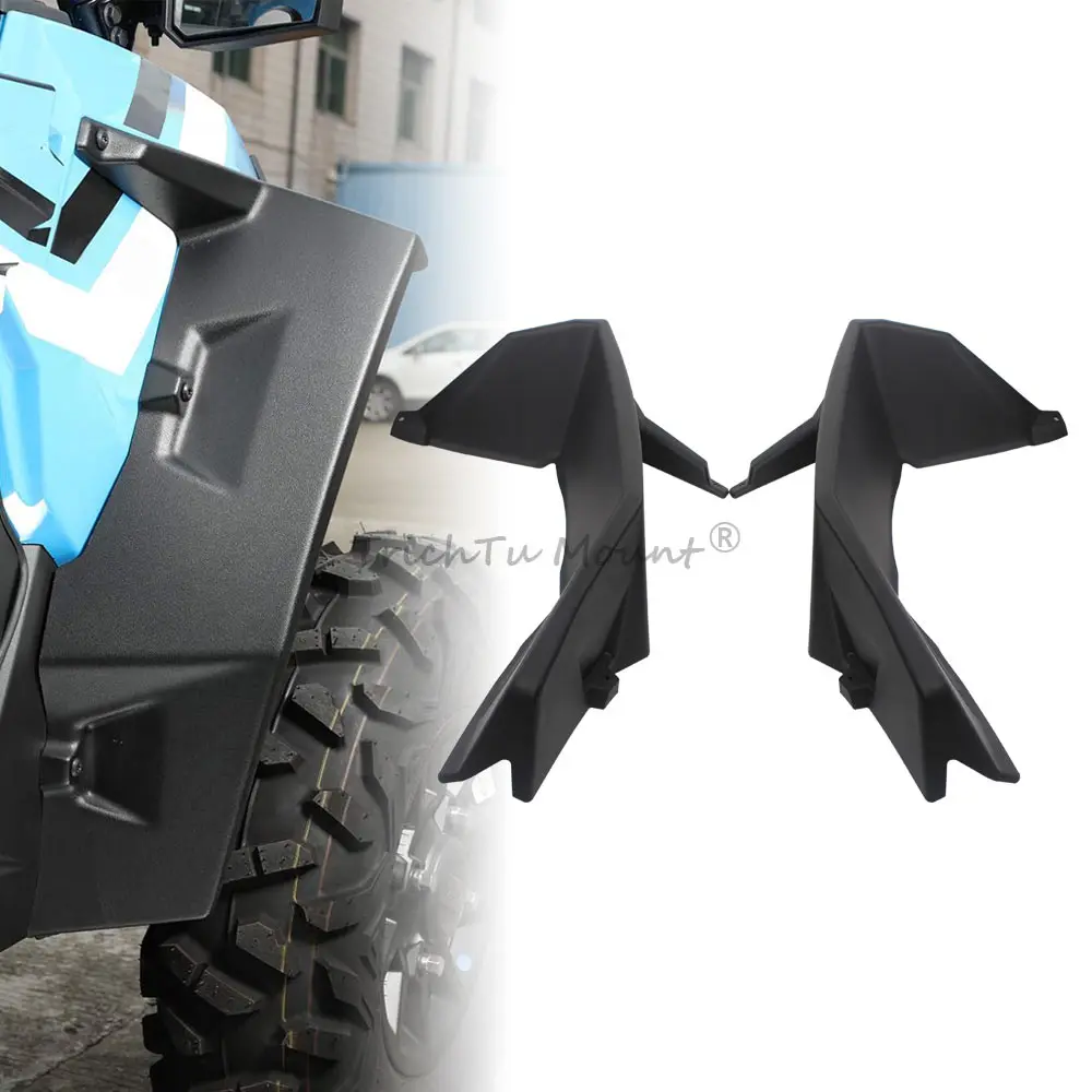 For Polaris RZR XP Turbo S S4 Trail 4 900 1000 2014-2024 ABS UTV Accessories Front Fender Flares Extensions Black Splash Shield