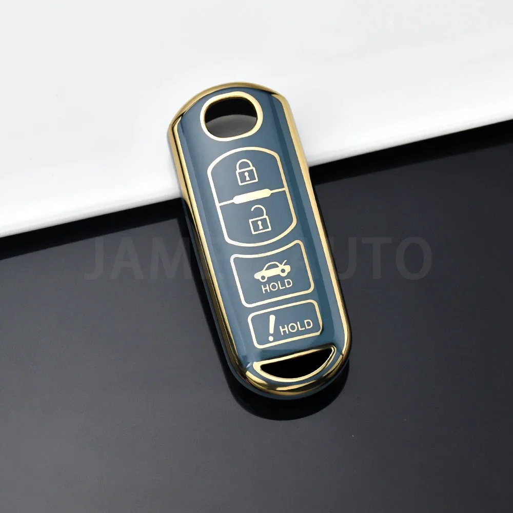 4 Buttons TPU Car Key Case Cover Shell Fob for Mazda Atenza Axela 2 3 6 Demio BL BM GJ CX-5 CX5 CX-3 CX7 CX-9 CX30 Protector