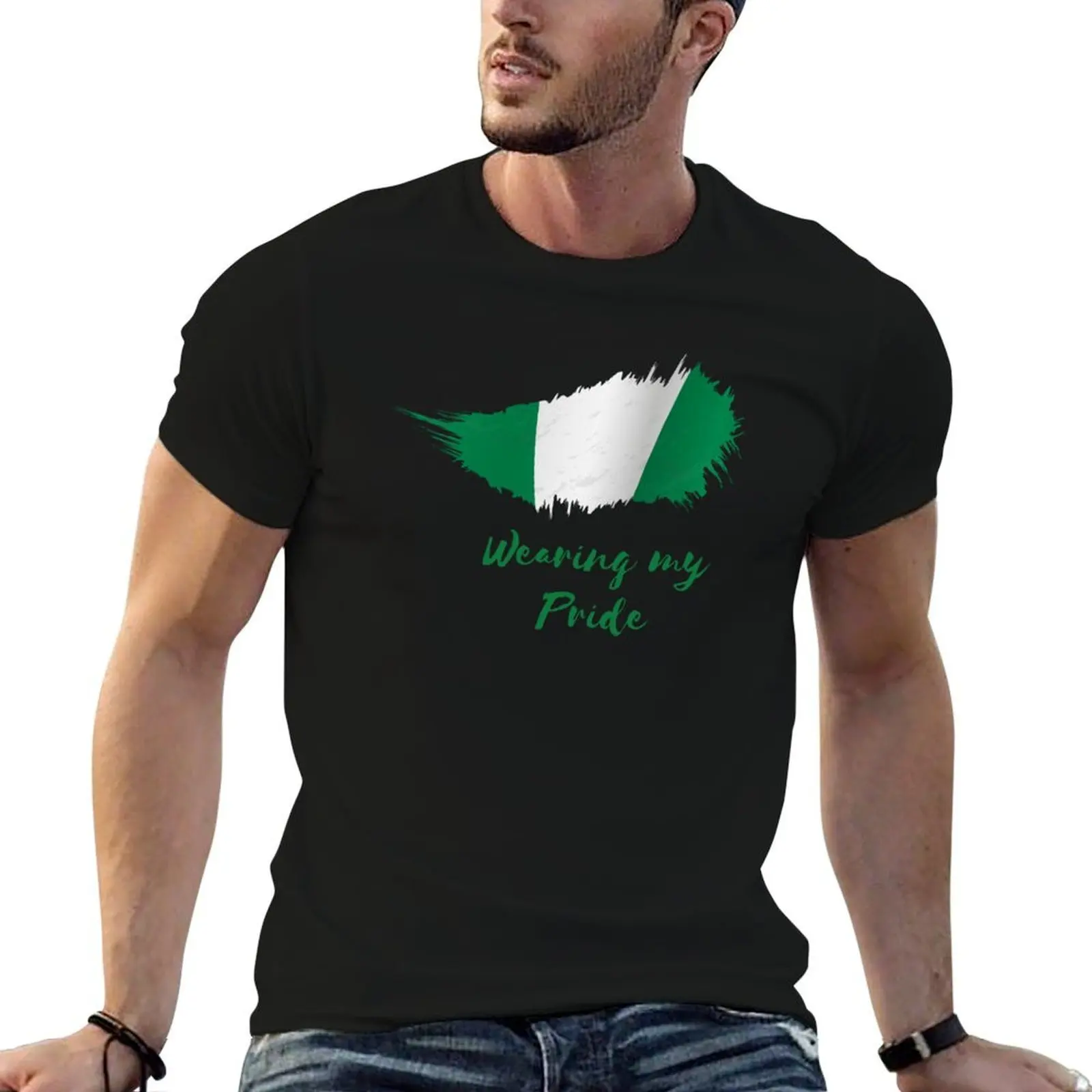Réplique du drapeau nigérian – T-shirt de fête pour célébrer la force, l'unité et l'esprit africain