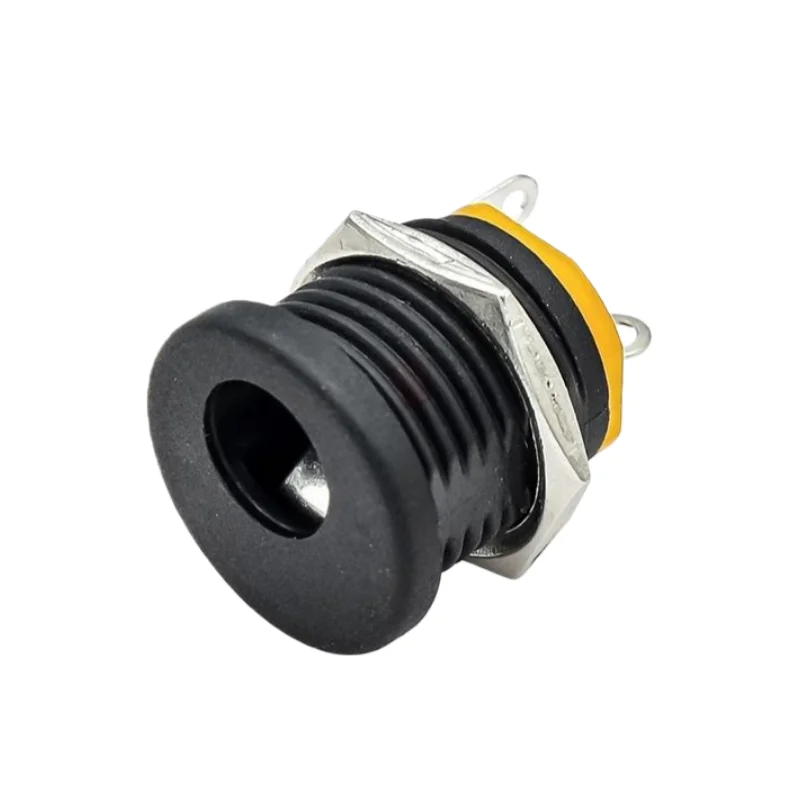 5pcs DC022 with nut, DC head, inner diameter 5.5mm, inner needle 2.1mm, DC power socket, 5.5*2.1mm