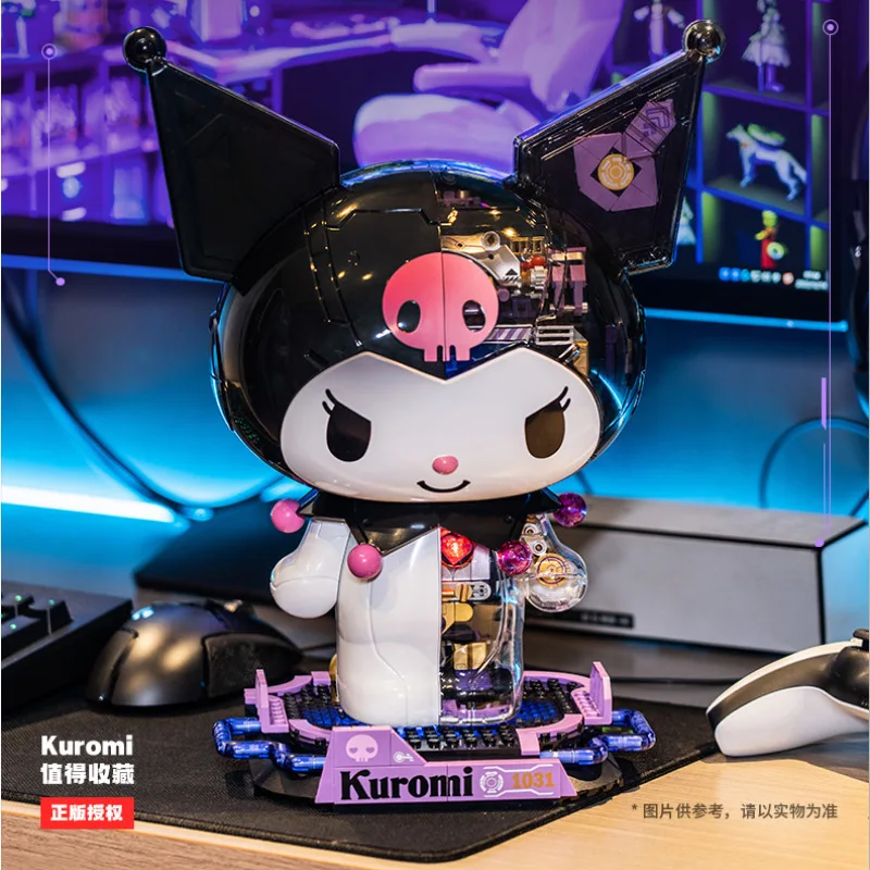 2023 Nieuwe Sanrio Kuromi Bouwstenen Gemonteerd Speelgoed Bouwstenen Cinnamoroll Model Educatief Spel Grafische Cartoon Cyborg