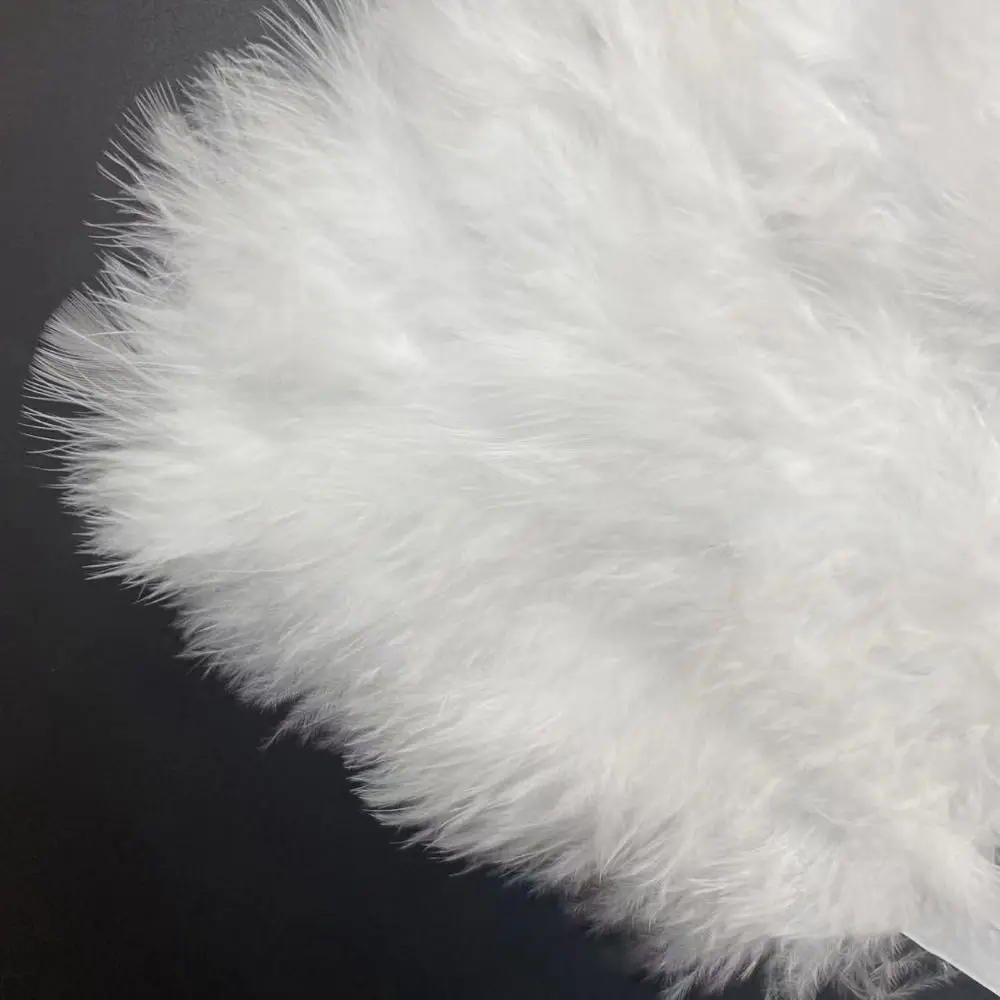 

Handmade White Hand Fan Multicolors Crafts Gifts Ladies Folding Fur Fans 38*24cm Chinese Style Hanfu Fan