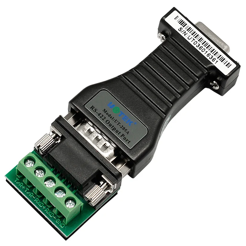 Industrial RS-232 to RS-422 Converter Adapter DB9 Male Female Connector RS232/422 Converter UT-205A