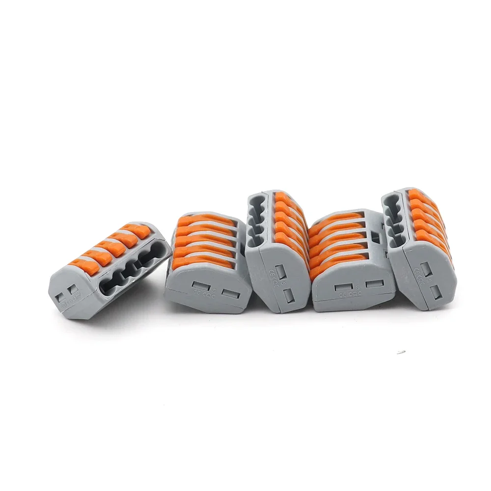 30pcs 222-415 (PCT215)Universal Compact Wire Wiring Connector 5 Pin Conductor Terminal Block with Lever 0.08-2.5mm2