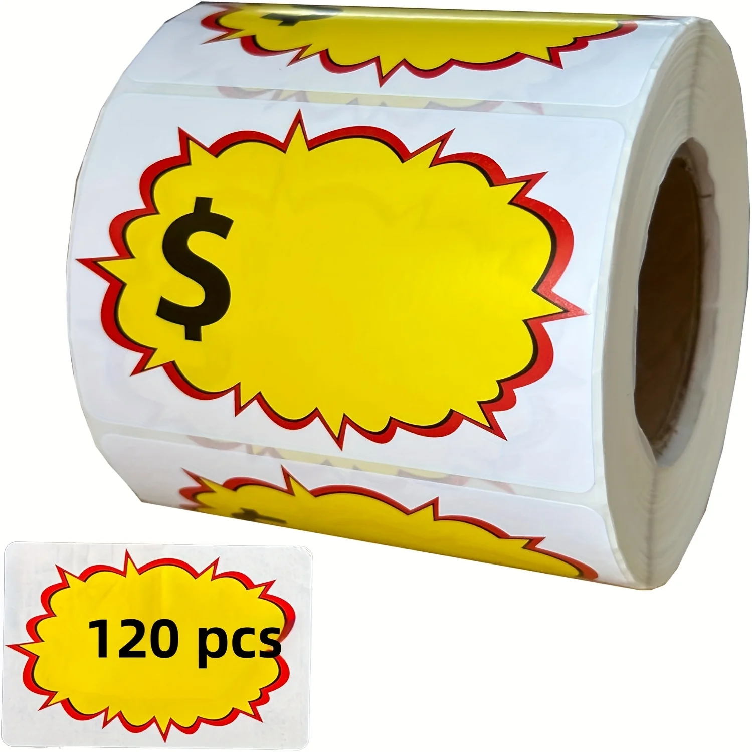 Garage Sale Stickers, 120 Pcs Yard Sale Price Stickers with Large Blank Space to Write Pricing(2\