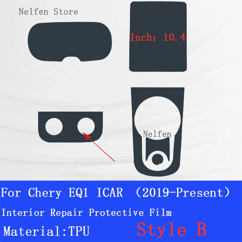 For Chery EQ1 ICAR 2019-2024 Hybird Car center consolGPS Navigation Film LCD Screen TPU Protective Protector Decoration Stickers