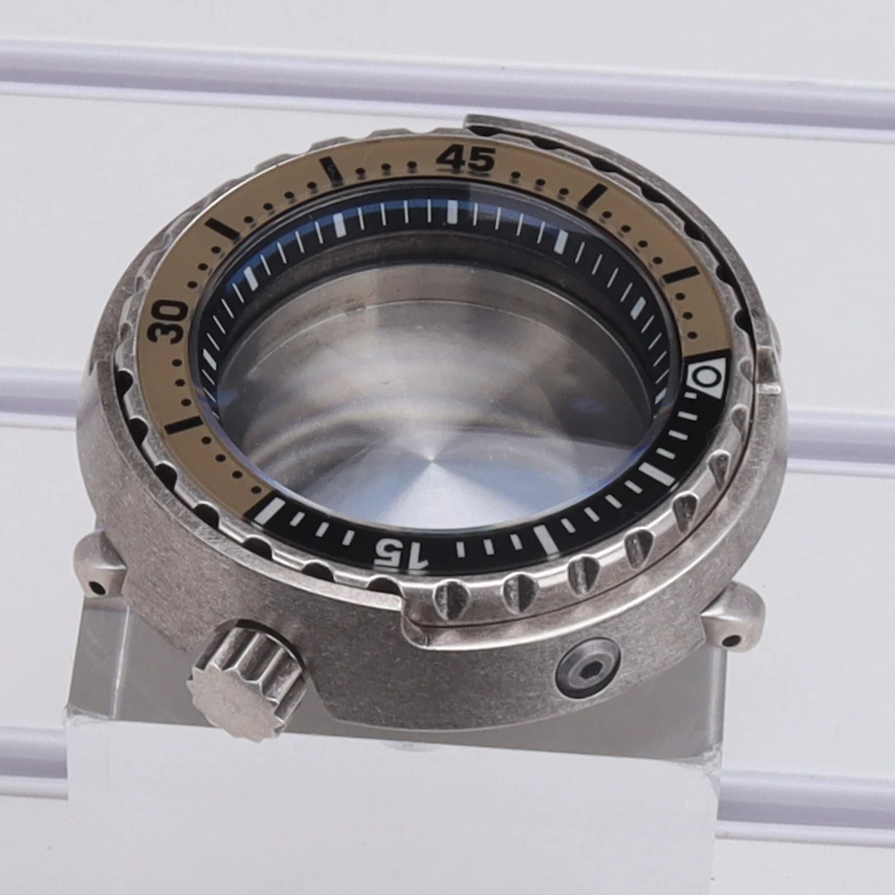 200M Tauchgehäuse 47mm Edelstahl C3 Leuchtend für Seiko NH35 NH36 NH34/38 Uhrwerk Tuna Canned SKX Mod Ersatzteile – Detail 8