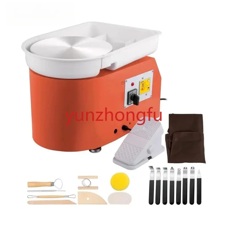 

Electric Pottery Wheel Machine 28cm 350W Manual Handle & Foot Pedal for School Ceramic Clay Working Forming DIY Art Craft
