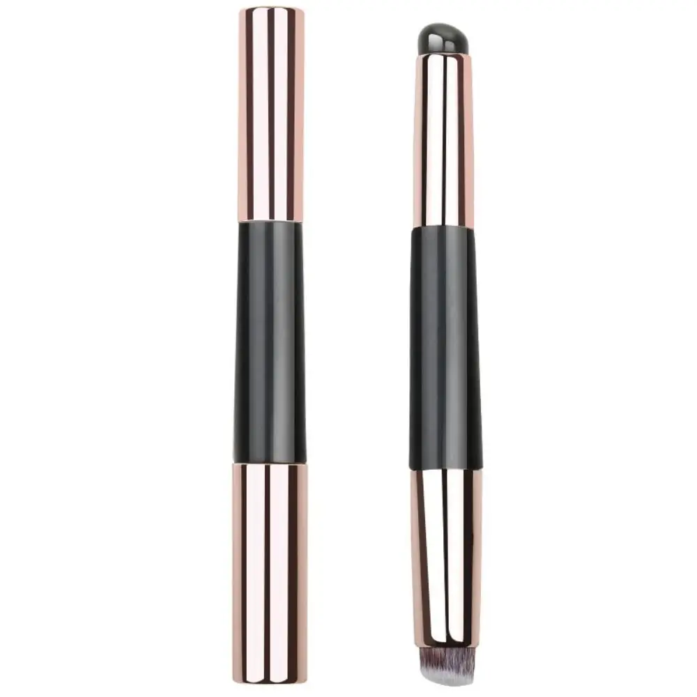 Pennello per labbra in Silicone a doppia testa per rossetti applicatore per rossetto pennello per trucco correttore pennello multifunzionale portatile 2 in 1