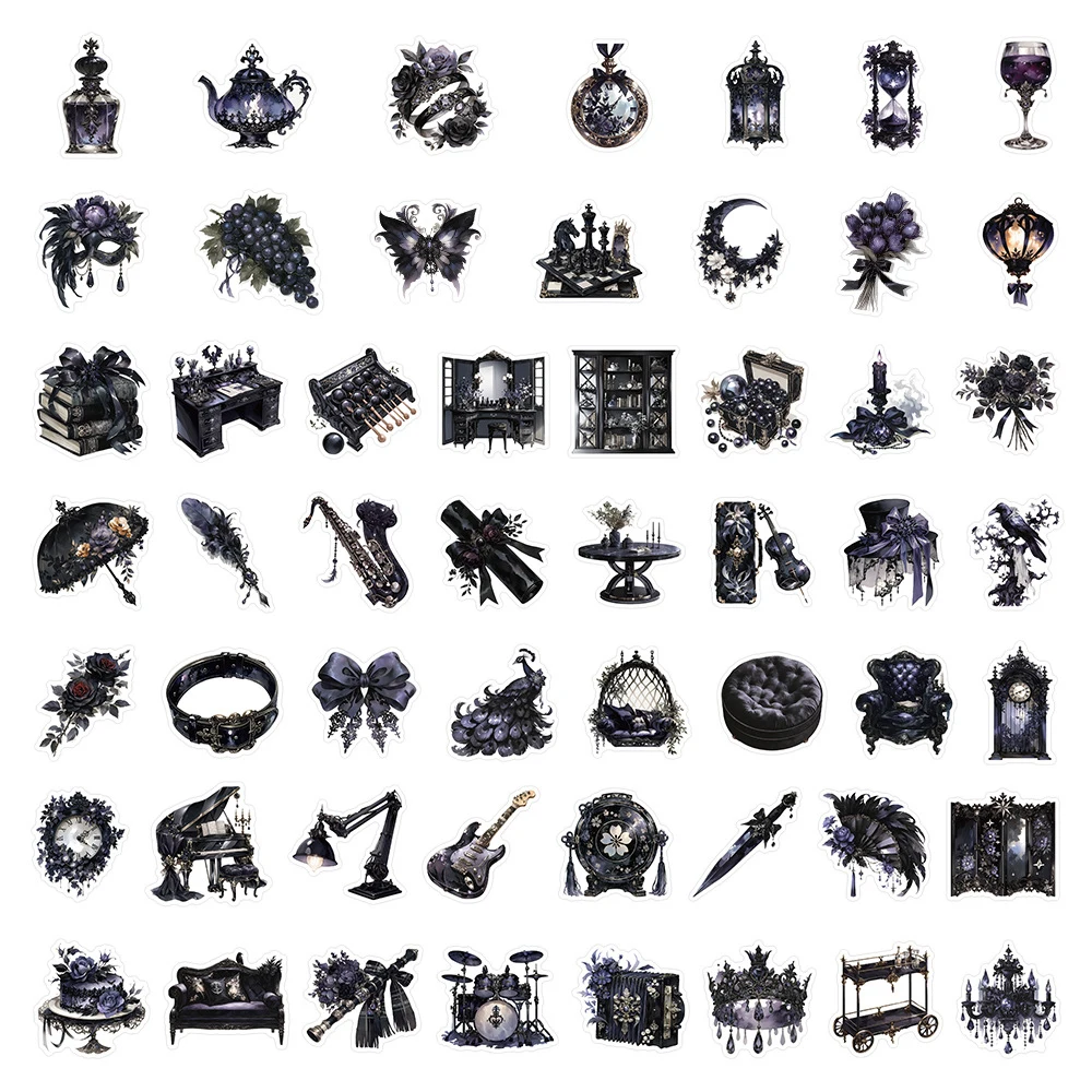 10/30/54 個ダークゴシックスタイル美的ステッカー漫画ステッカースクラップブックスーツケース電話ギターグラフィティデカール装飾おもちゃ