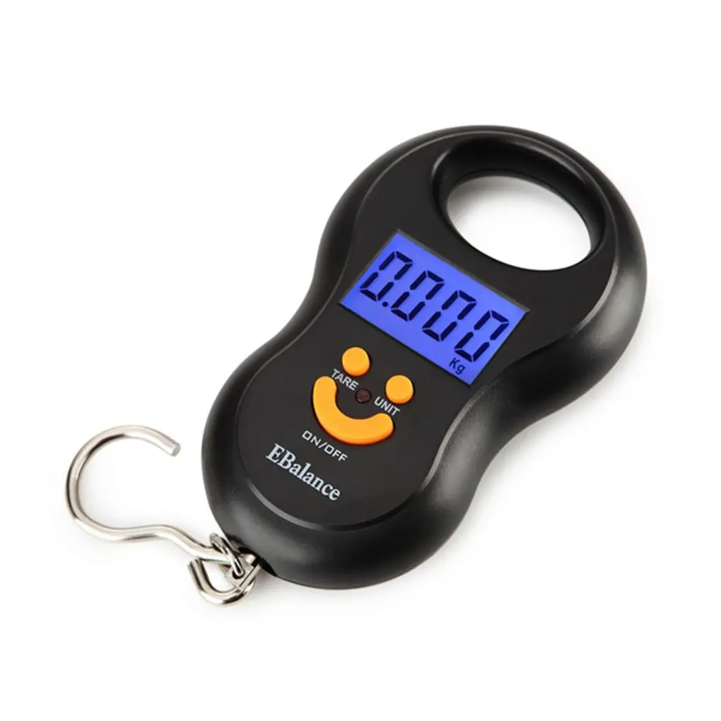

50KG/10G Electronic Digital Fish Luggage Hanging Hook Scale with Backlit Display Food Balance Scales