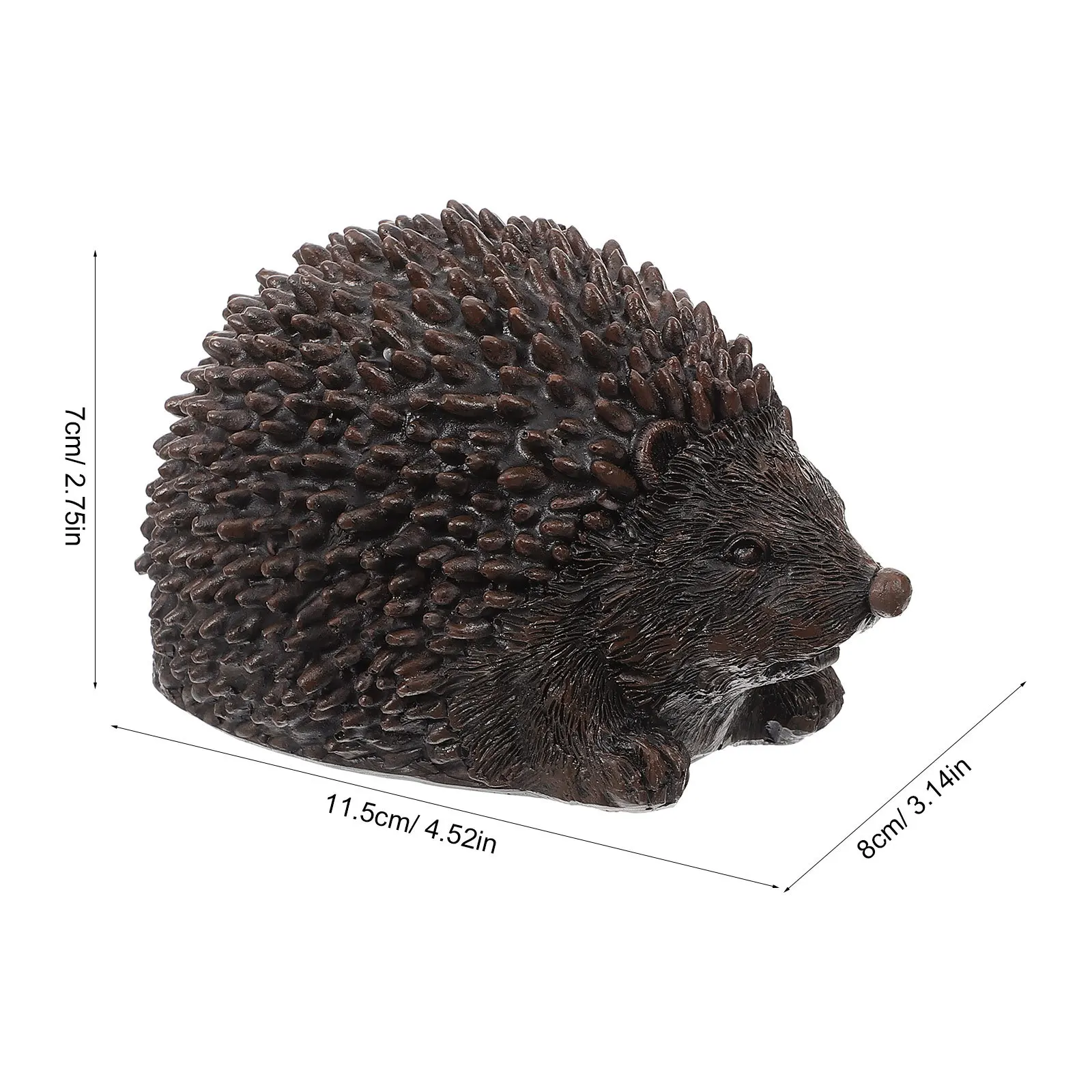 Hedgehog Shape Resin Key Hiding Box for Garden Outdoor Safe Storage Hidden Key Holder Decor Statue Sculpture Yard Art