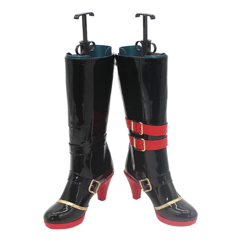 Gioco Nu Carnival Aster Scarpe Cosplay Stivali di Carnevale di Halloween Cosplay Prop Anime Scarpe in pelle PU su misura